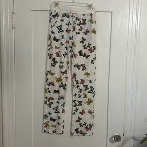 Versace velour butterfly pants size 38